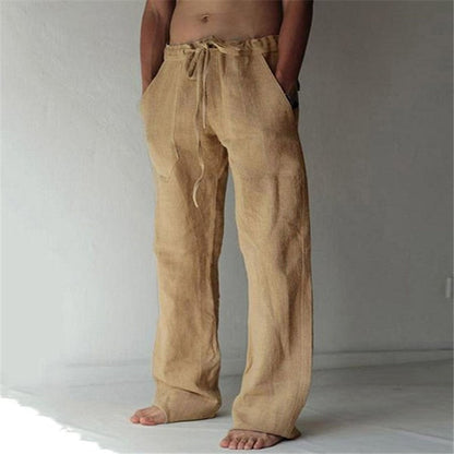 Benjamin - Pantalon de loisirs en lin, uni, pour hommes