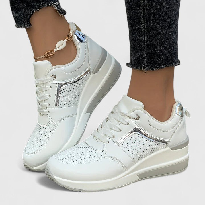 Women's Orthopaedic Hidden-Wedge Lace-Up Trainers