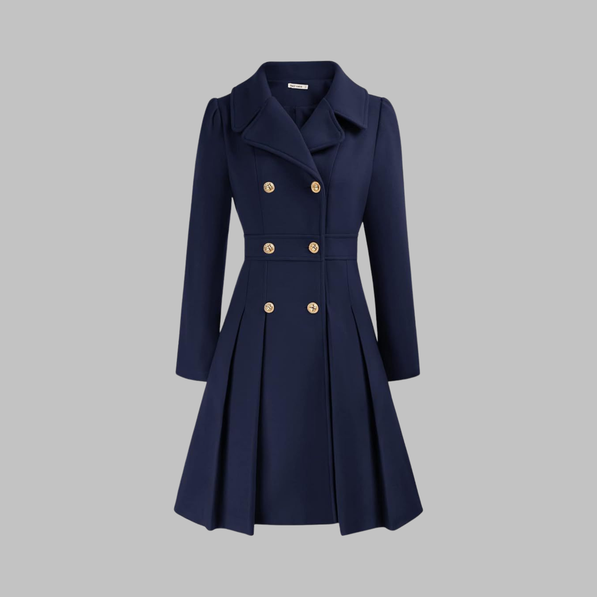 Women's Double-Button Tailored Longline Coat