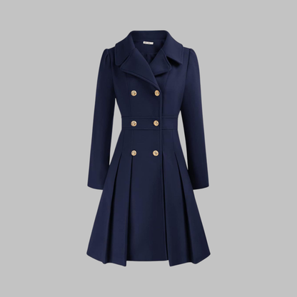 Women's Double-Button Tailored Longline Coat