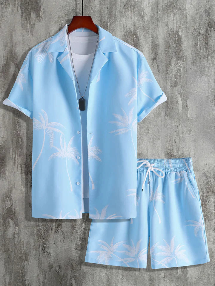 Henry - Chemise et pantalon à l'imprimé palmier tropical
