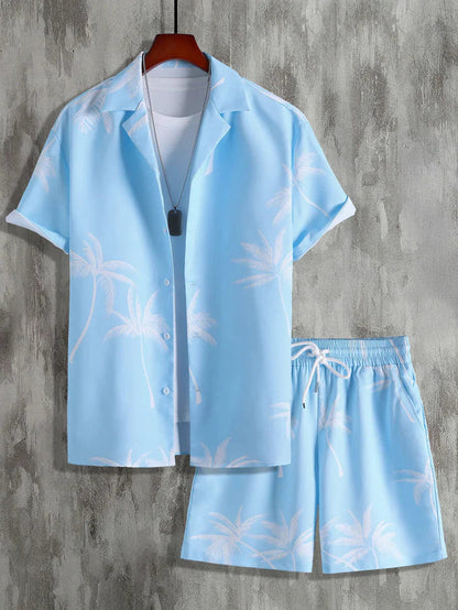 Henry - Chemise et pantalon à l'imprimé palmier tropical