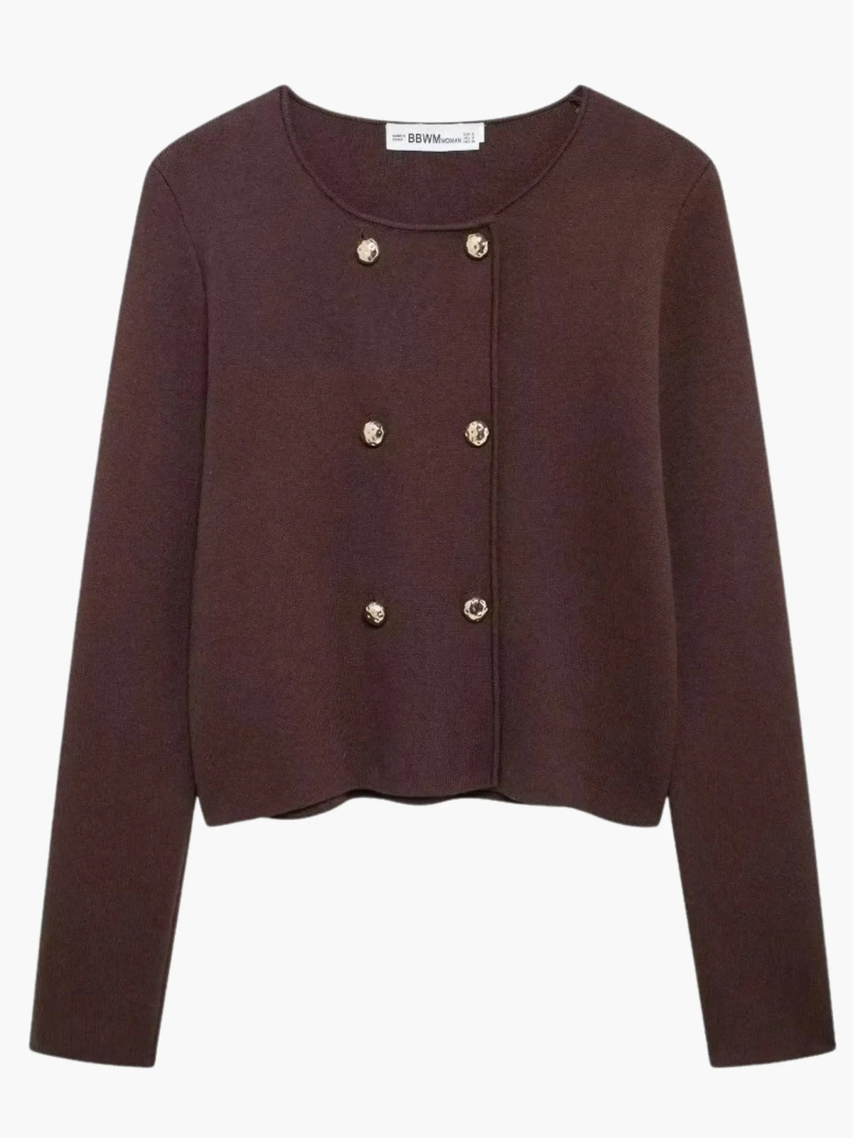 Women's Double-Breasted Button-Front Knit Cardigan