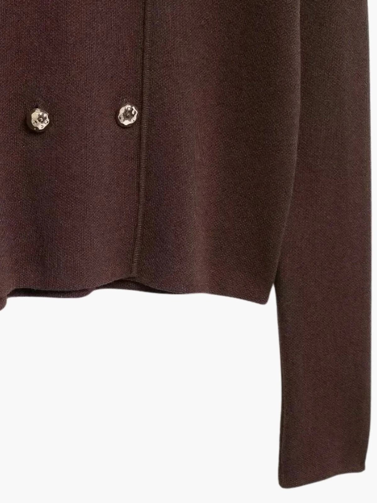 Women's Double-Breasted Button-Front Knit Cardigan