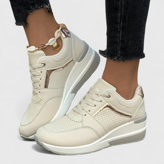 Women's Orthopaedic Hidden-Wedge Lace-Up Trainers