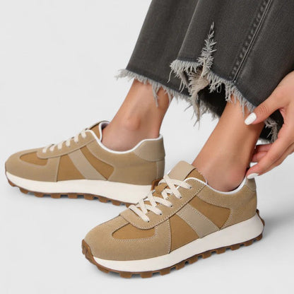 Women's Retro Lace-Up Trainers with Hidden Height Sole