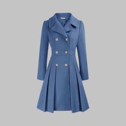 Women's Double-Button Tailored Longline Coat