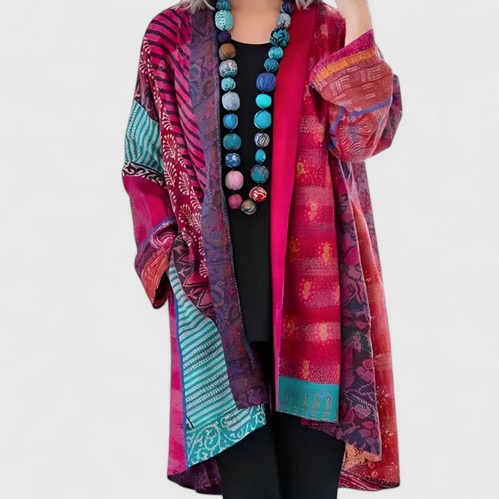 Women's Elegant Open-Front Long Cardigan