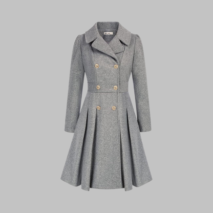 Women's Double-Button Tailored Longline Coat