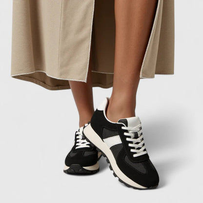 Women's Retro Lace-Up Trainers with Hidden Height Sole