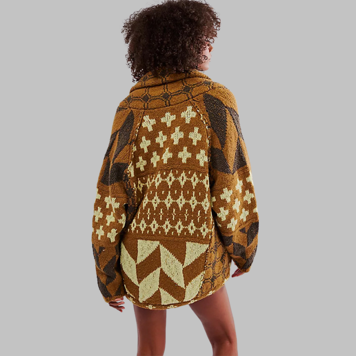 Women's Oversized Button-Front Cardigan