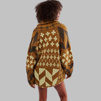 Women's Oversized Button-Front Cardigan