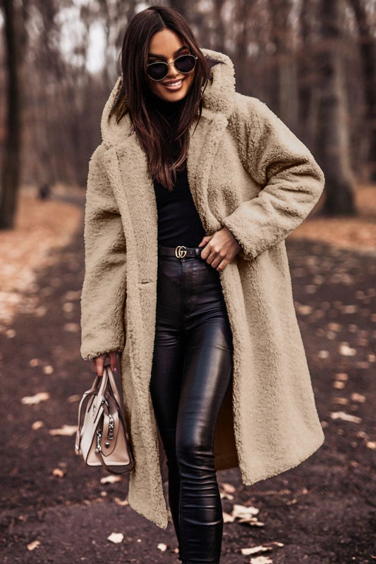 Women's Hooded Knee-Length Tailored Winter Coat