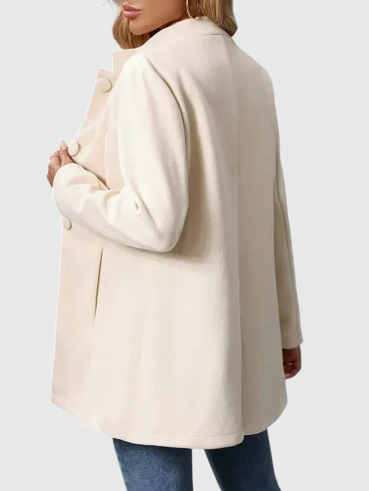 Women's Collarless Tailored Button-Front Jacket