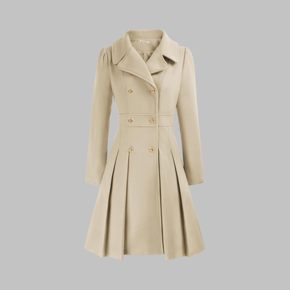 Women's Double-Button Tailored Longline Coat