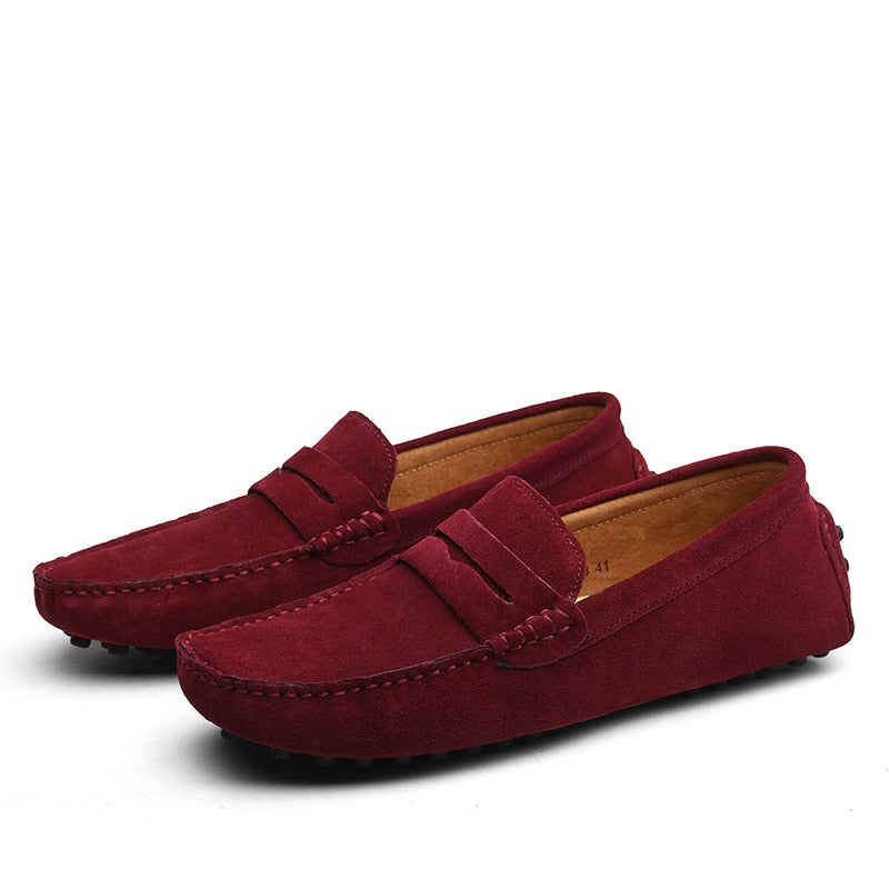 Malcolm - Mocassins en daim de style italien pour hommes
