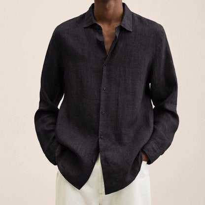 Calvin - Chemises en lin à manches longues pour hommes