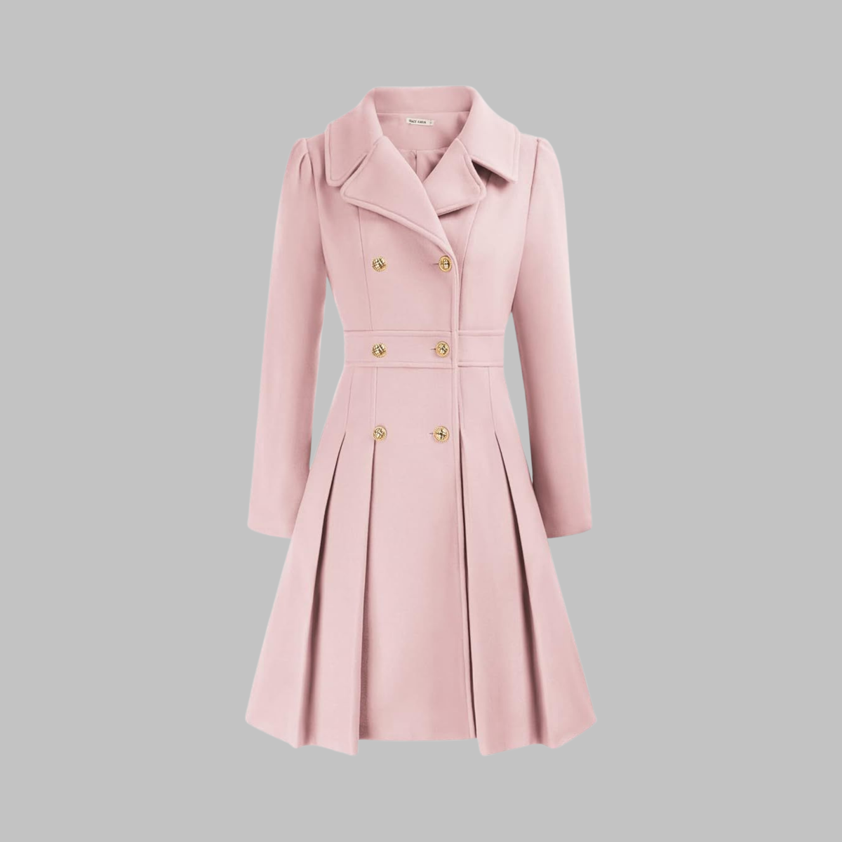 Women's Double-Button Tailored Longline Coat