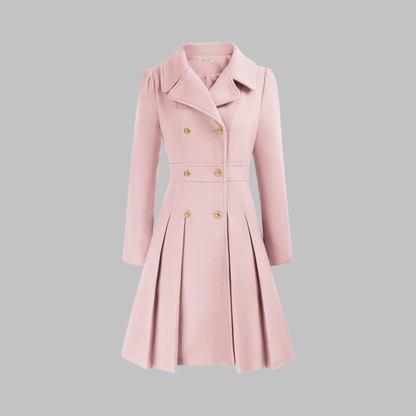 Women's Double-Button Tailored Longline Coat