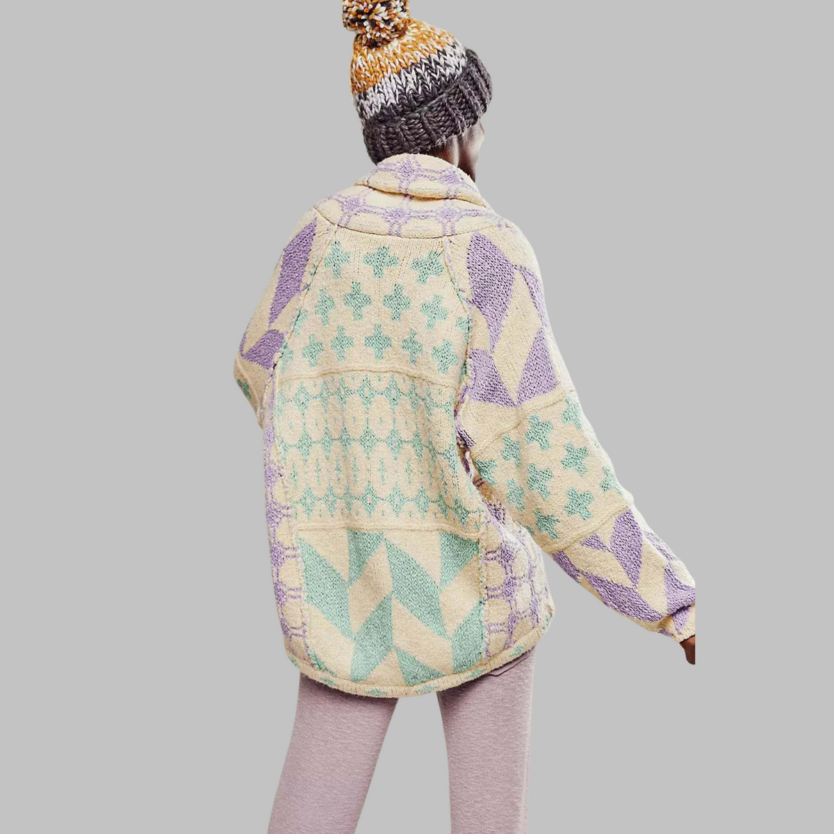 Women's Oversized Button-Front Cardigan