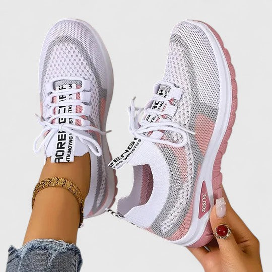 Women's Orthopaedic Lightweight Mesh Trainers with Shock-Absorbing Sole