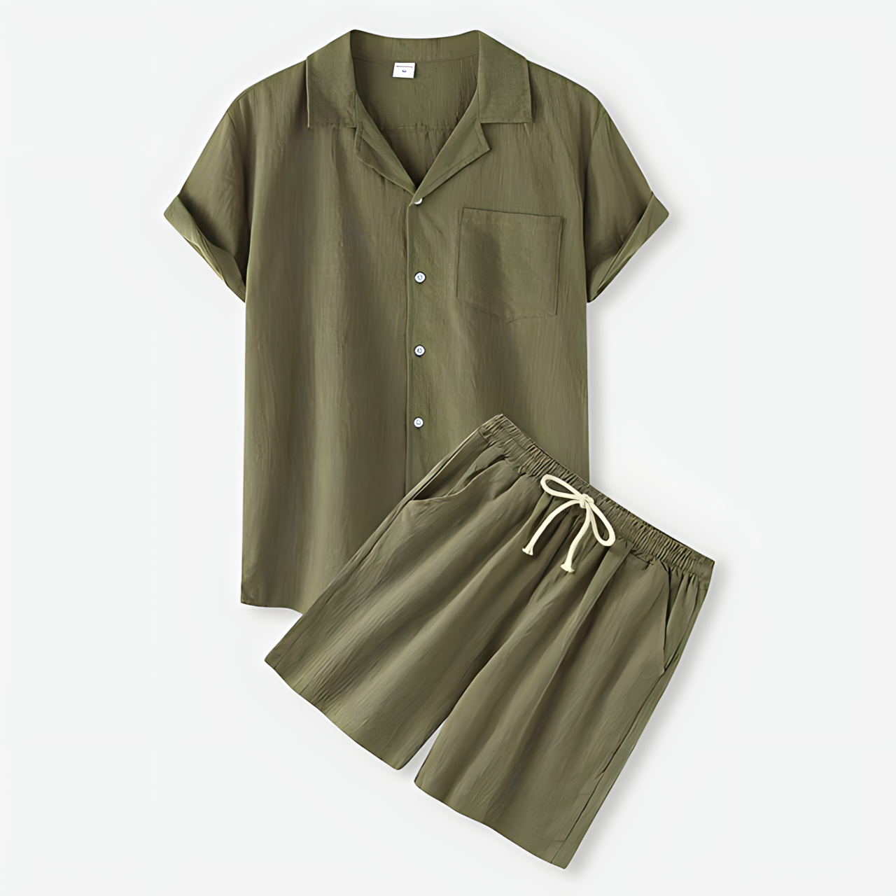 Andrew - Ensemble d'été chemise et short pour homme