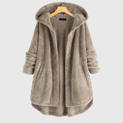 Women's Cosy Hooded Mid-Length Coat