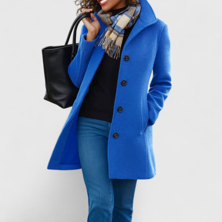 Women's Classic Button-Front Longline Coat