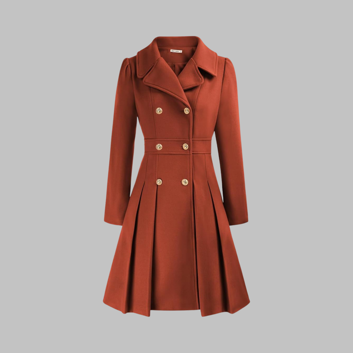 Women's Double-Button Tailored Longline Coat