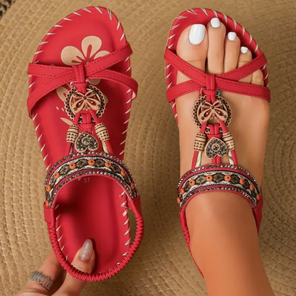 Women's Embellished Toe-Loop Ibiza Sandals