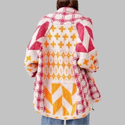 Women's Oversized Button-Front Cardigan