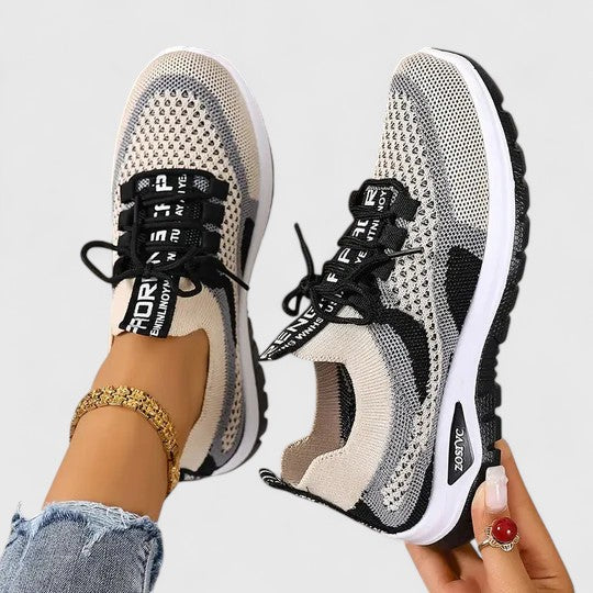 Women's Orthopaedic Lightweight Mesh Trainers with Shock-Absorbing Sole