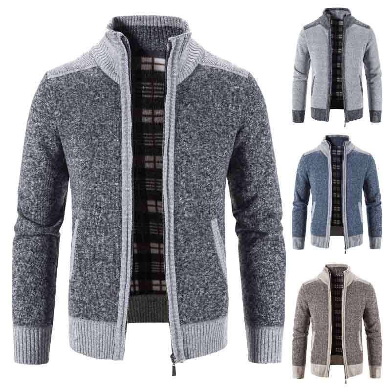 Bertrand - Veste pour homme avec col montant et fermeture éclair