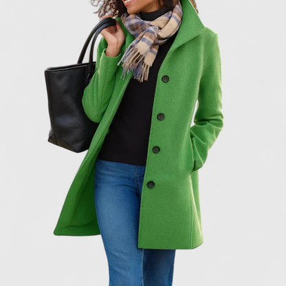 Women's Classic Button-Front Longline Coat