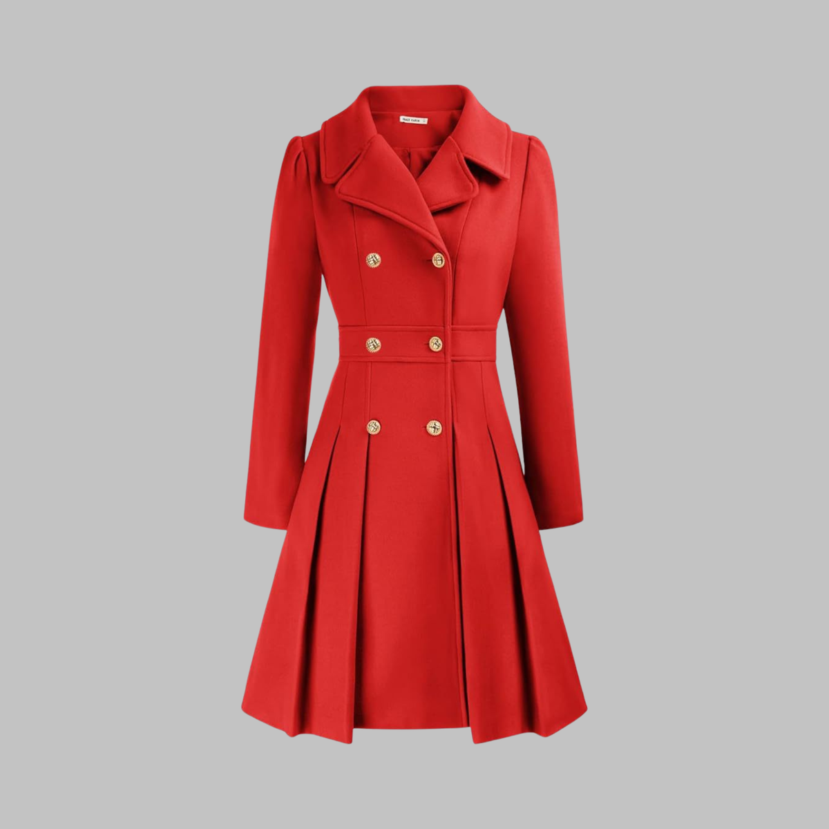 Women's Double-Button Tailored Longline Coat
