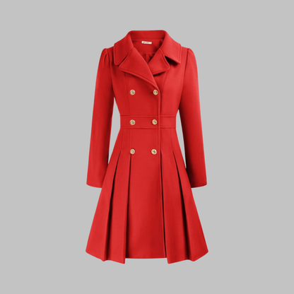 Women's Double-Button Tailored Longline Coat