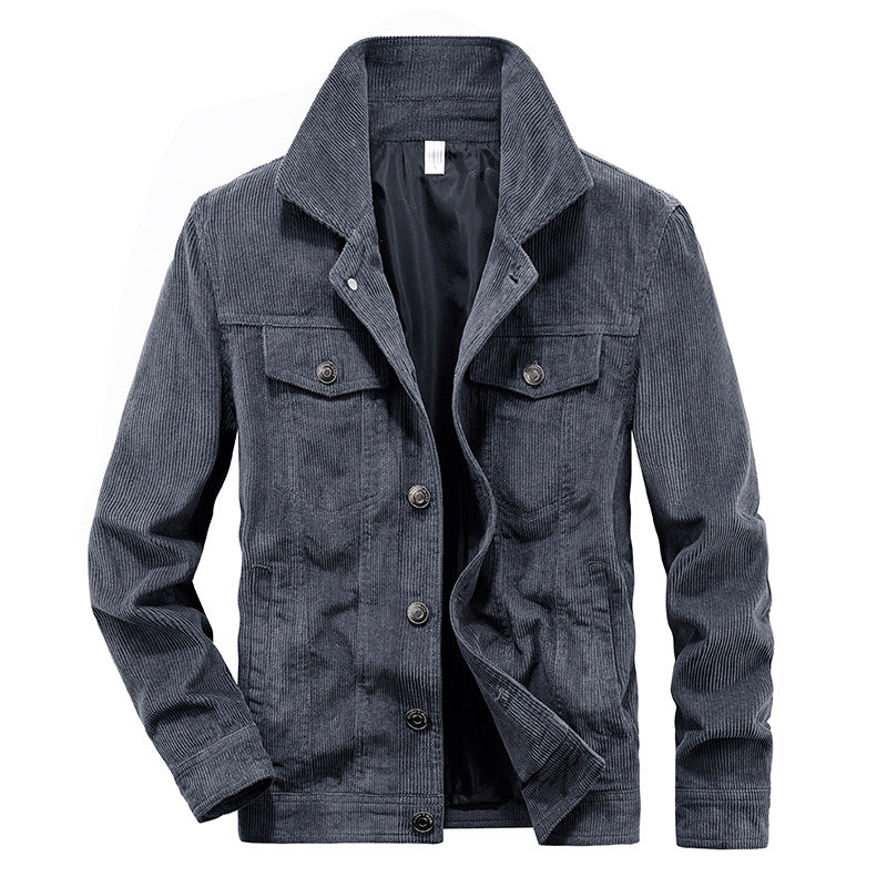 Domenik - Veste en velours côtelé fin pour homme