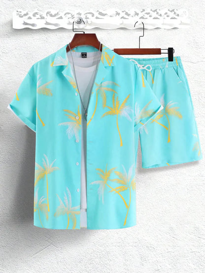 Henry - Chemise et pantalon à l'imprimé palmier tropical