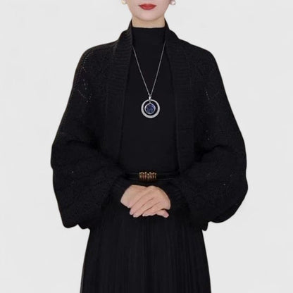 Women's Versatile Open-Front Draped Cardigan