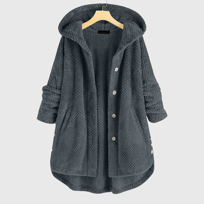 Women's Cosy Hooded Mid-Length Coat