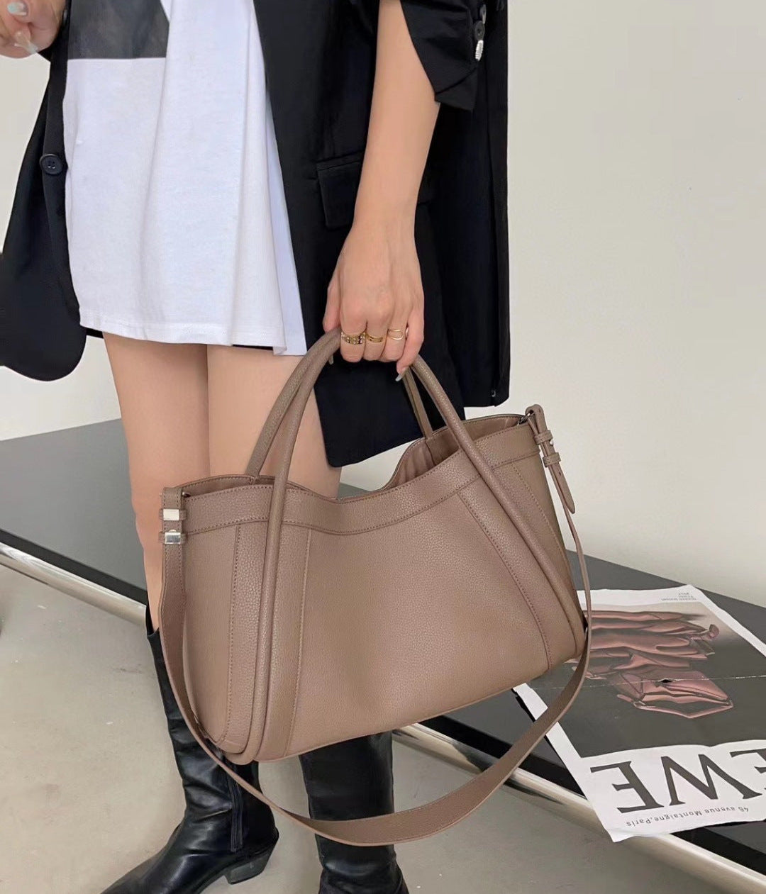 Rouen Leather Tote Bag