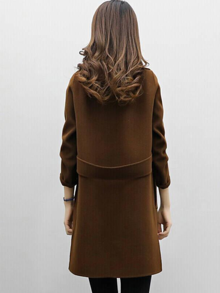 Women's Double-Breasted Longline Coat
