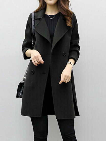 Women's Double-Breasted Longline Coat