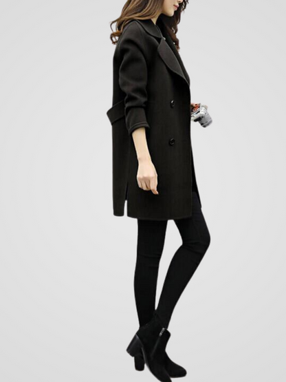 Women's Double-Breasted Longline Coat