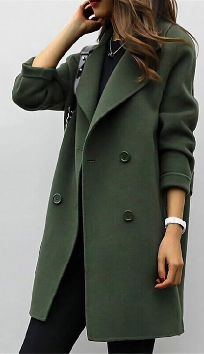Women's Classic Mid-Length Trench Coat