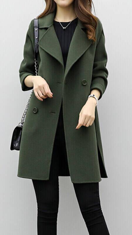 Women's Classic Mid-Length Trench Coat