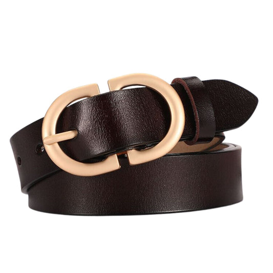 Blair Double Buckle Leather Belt