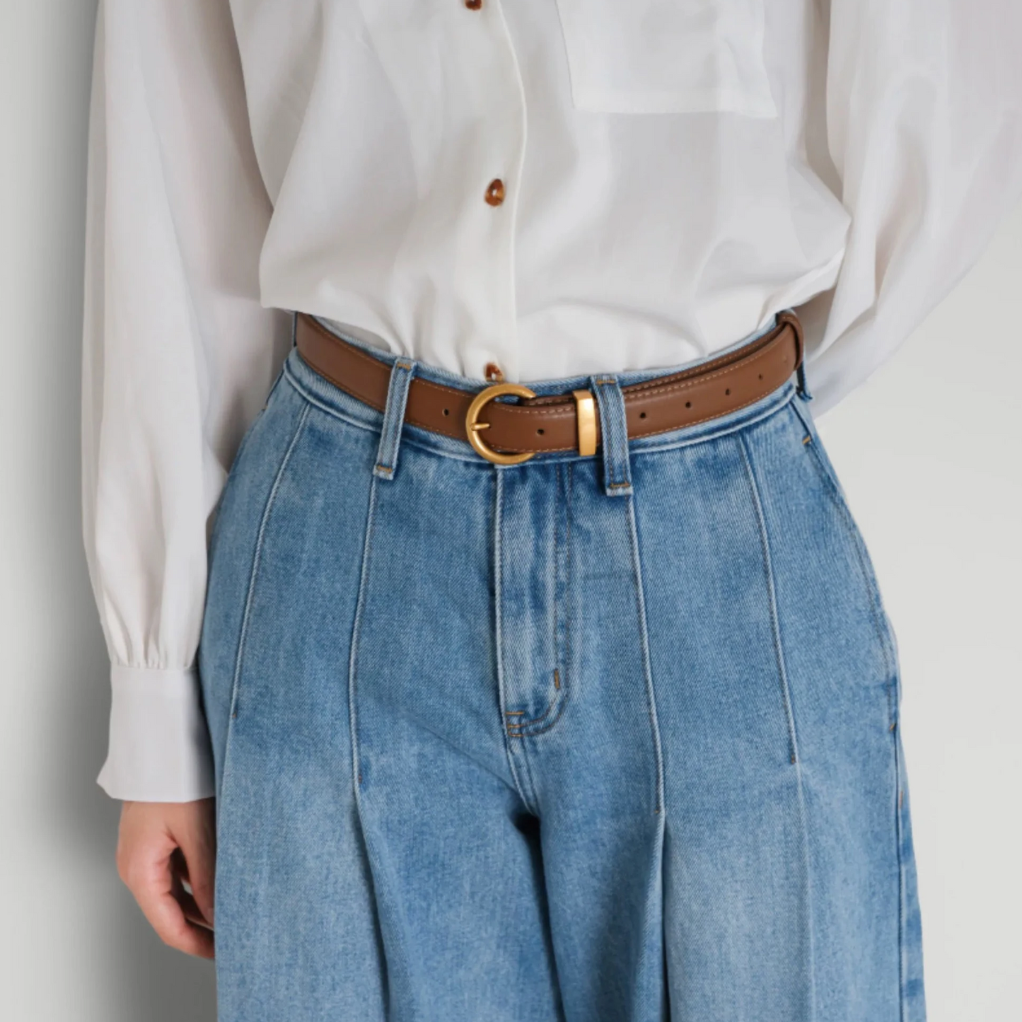 Ophelia Slim Leather Belt