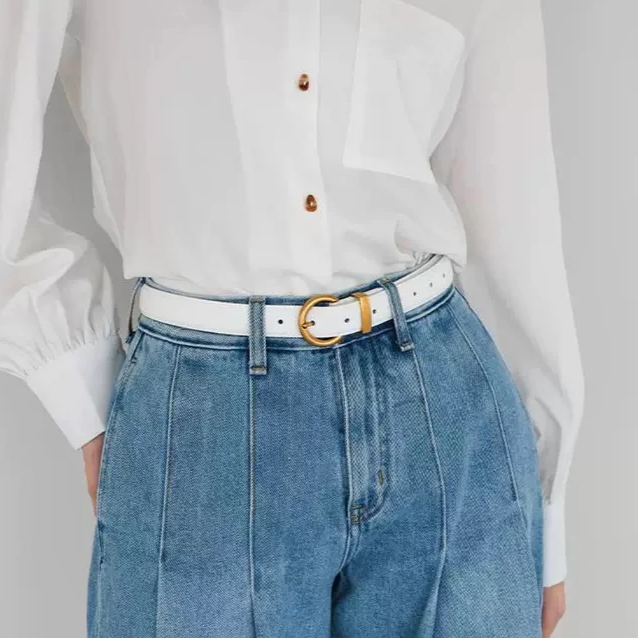Ophelia Slim Leather Belt