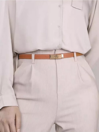 Hayes Slim Leather Belt